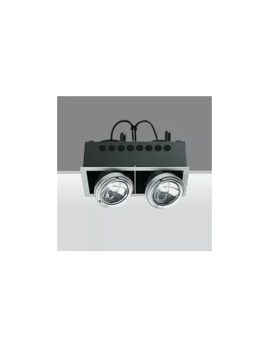 Iguzzini 4607 trimmer grey recessed spotlight 2x75w g53